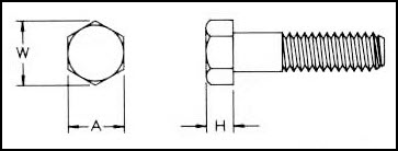 Hex Bolts Diagrammatic