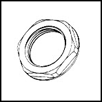 Hex Jam Nut w Washer Face
