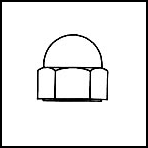 Metric Nylon Cap Nuts