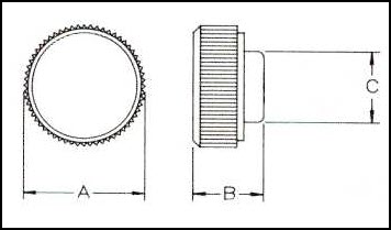 Metric Round Head Knob Diagrammatic