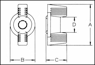 Nylon Deco Wing Nuts Diagrammatic