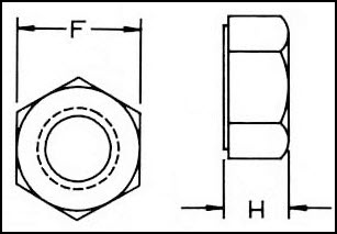 Nylon Special Hex Nuts Diagrammatic