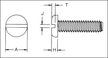 Pan Slt Metric Machine Screw Diagrammatic