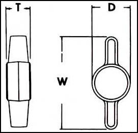 Wing Head Knobs Diagrammatic